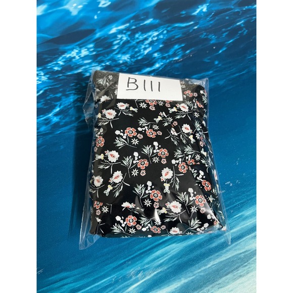 ☀️Max Studio Womens Floral Flutter Sleeve Wrap Tie Top Black Pink A703D39 M - Picture 11 of 11